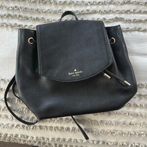 Kate Spade Black Backpack with Structured Design